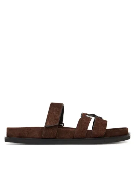 Šľapky Tory Burch Ines Sport Slide hnedá