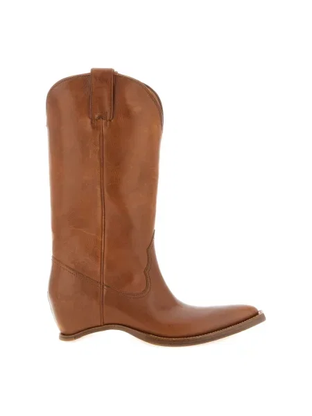 Botki Maison Margiela skórzane bez obcasa retro brązowe