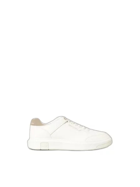 Sneakersy Armani Exchange skórzane beżowe