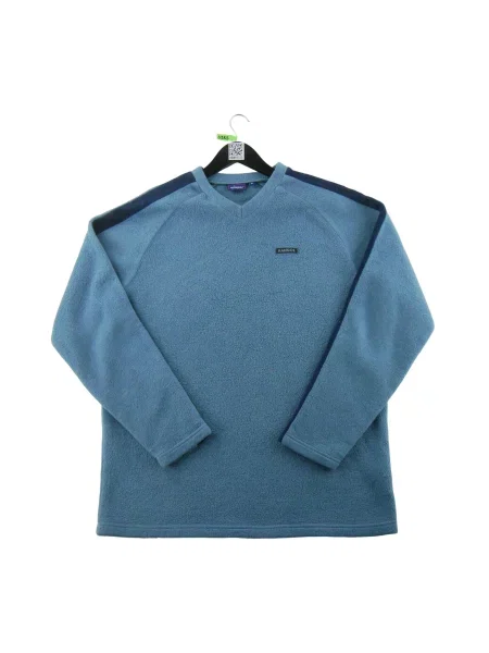 Second life polarowy sweter prostej sylwetki Stan bardzo dobry niebieski