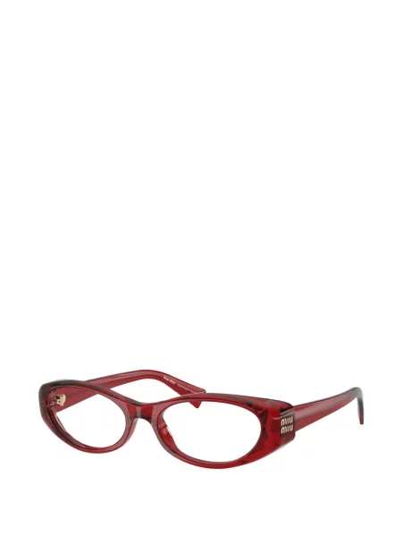 Ovalne sunčane naočale Miu Miu Eyewear crvena