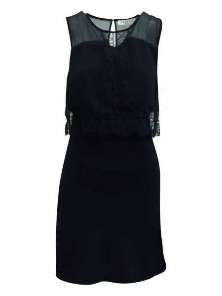 Rochie mini Sandro din dantelă de costum albastru