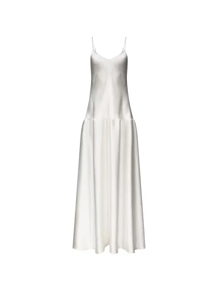 Sukienka maxi Fforme z dekoltem w serek biała