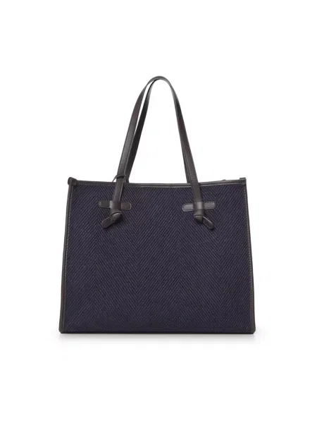 Shopperka Gianni Chiarini skórzana niebieska