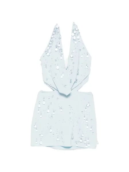 Mała sukienka mini Cult Gaia z koralikami garniturowa niebieska