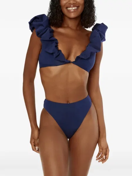 Bikini Maygel Coronel cu volane albastru