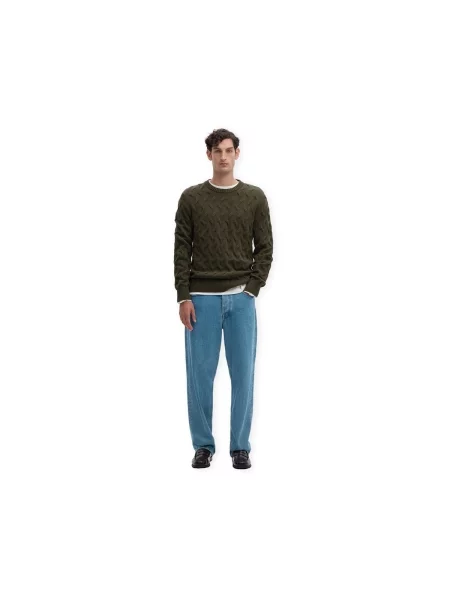 Pulover Selected tricotate verde
