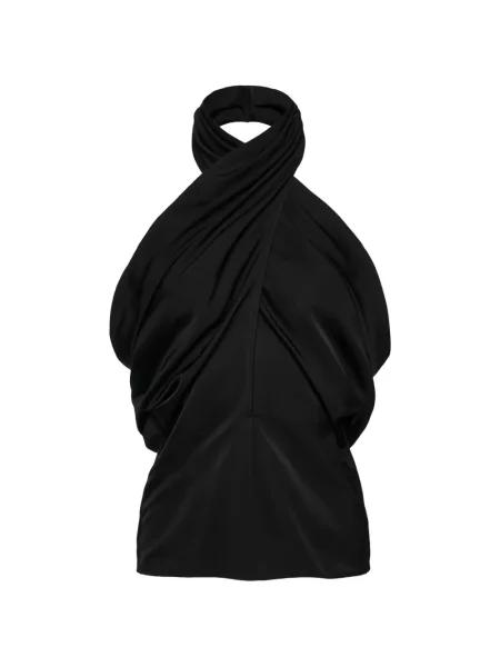 Top Magda Butrym cu gât halter negru