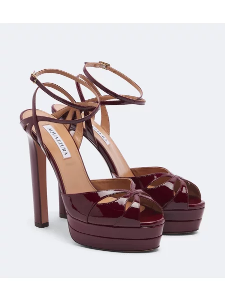 Sandale Aquazzura din piele cu platformă de lac