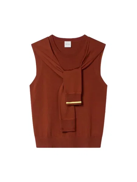 Sweter Paul Smith wełniany brązowy