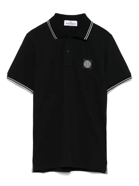 Koszulka polo dziecięca Stone Island czarna