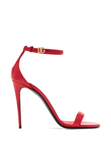 Sandale Dolce & Gabbana din piele de lac cu cataramă roșu