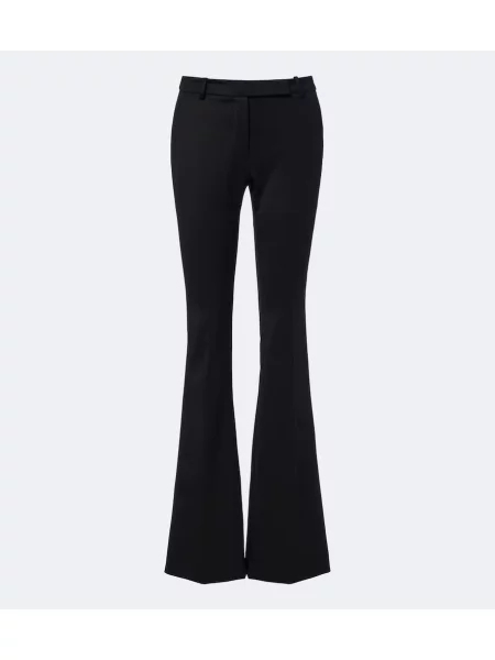 Pantaloni Mcqueen de lână evazate negru