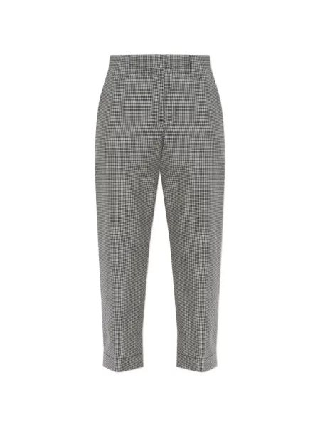 Decupat pantaloni Versace în carouri negru
