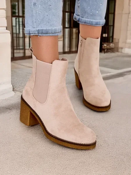 Botine Resti din piele de căprioară maro