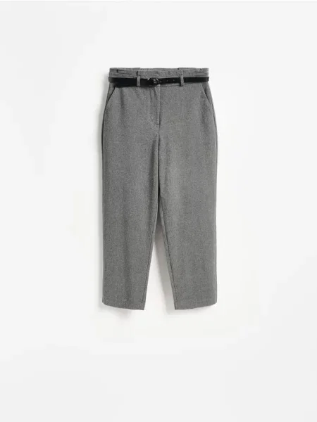 Reserved Pantaloni cu adaos de gri-închis gri