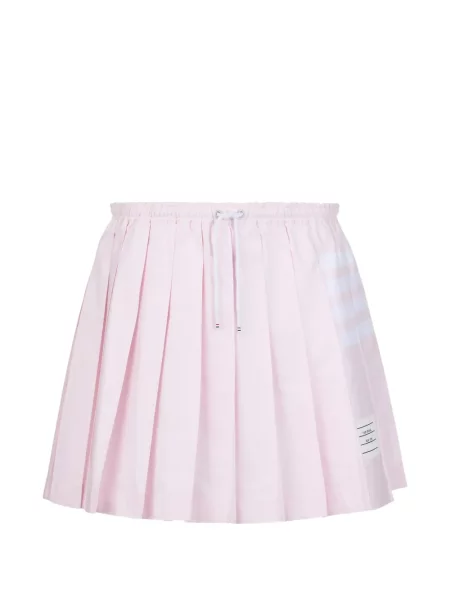 Fusta mini Thom Browne din țesătură twill cu cordon roz