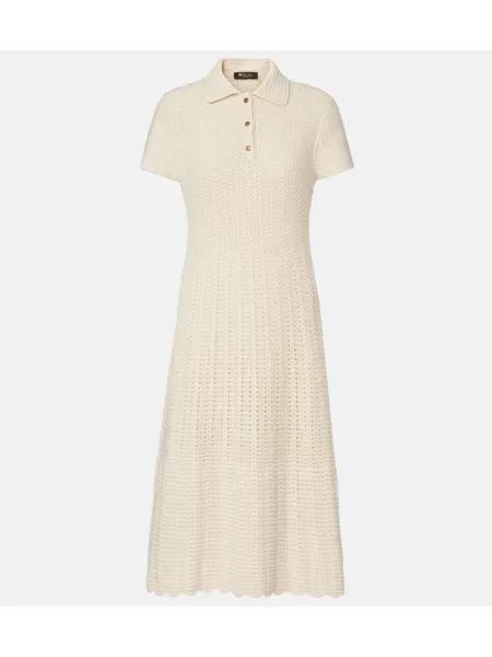 Rochie Loro Piana tricotate de costum alb