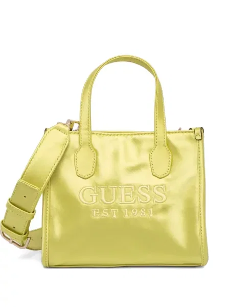 Geantă shopper Guess cu broderie verde