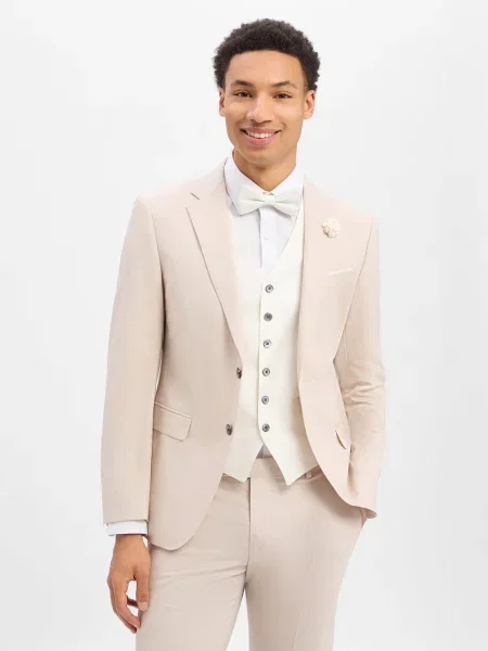JOOP! marynarka garniturowa z zawartością wełny WeddingHerby Mężczyźni Slim Fit jednolity 26 beżowy