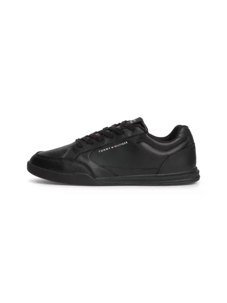 Sneakers Tommy Hilfiger Low Pro Cupsole Perf Leather negru
