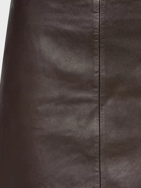 Шкіряна спідниця Allsaints коричнева