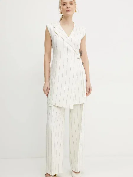 Платье мини Boss клеш бежевое