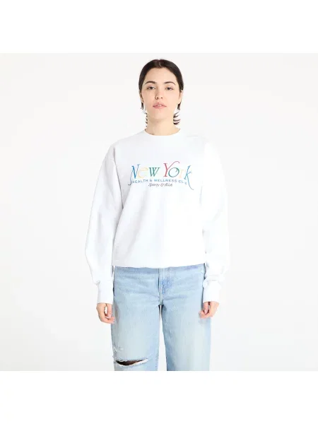 Hanorac Sporty & Rich NY 94 Crewneck White/ Ruby/ Alpine/ Paris Blue XS alb