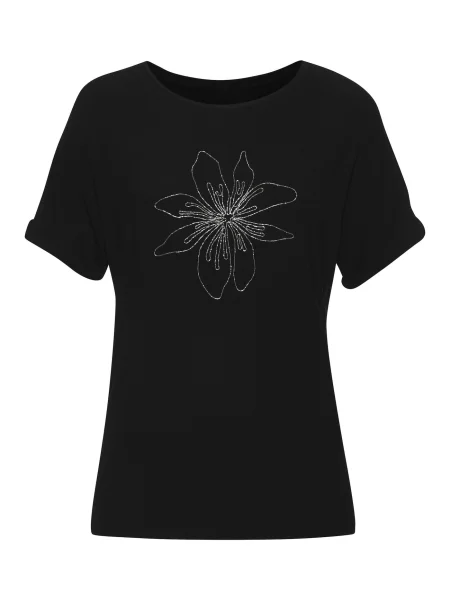 LASCANA Tricou / argintiu negru
