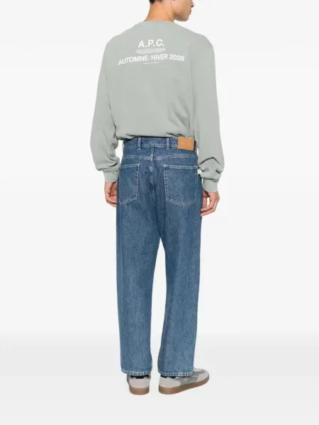 Lung tricou A.p.c. cu imagine verde