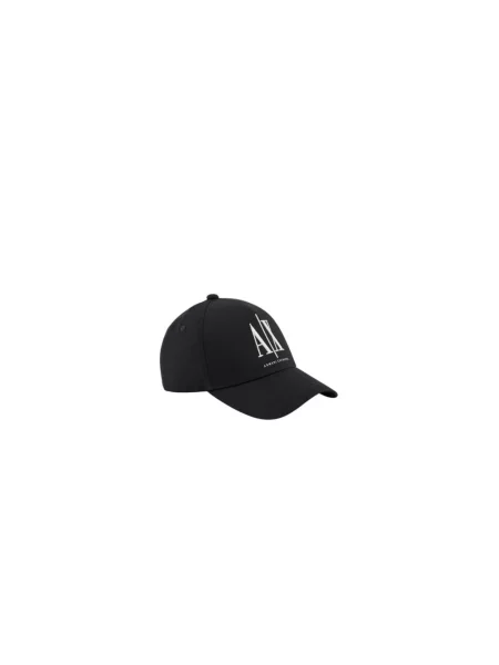 Kapelusz Armani Exchange z logo czarny