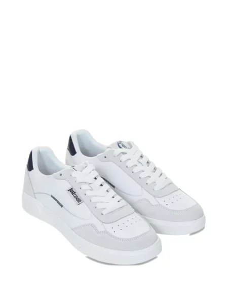 Sneakerși Just Cavalli din piele alb
