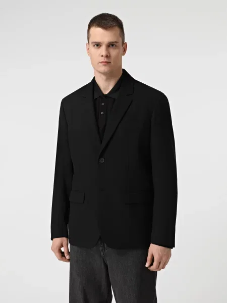 Блейзер Armani Exchange поліестер/віскоза чорний
