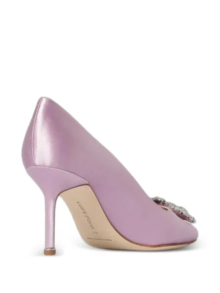 Bateliai Manolo Blahnik su sagtimis violetinė