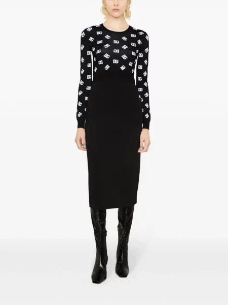 Megztinis Dolce & Gabbana apkarpytas juoda