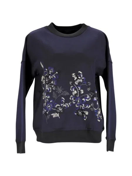 Hanorac Pinko cu broderie cu model floral albastru