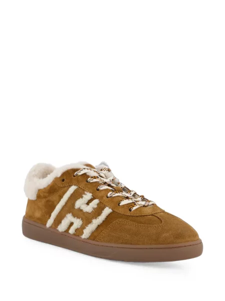 Sneakerși Hogan din piele de oaie maro