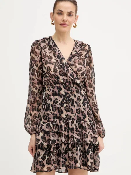 Morgan rochie mini evazați RLEOL.F maro