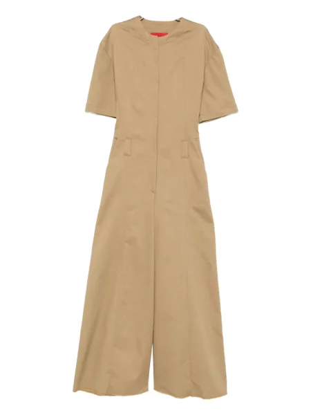 Salopetă Thelatest scurtă maro