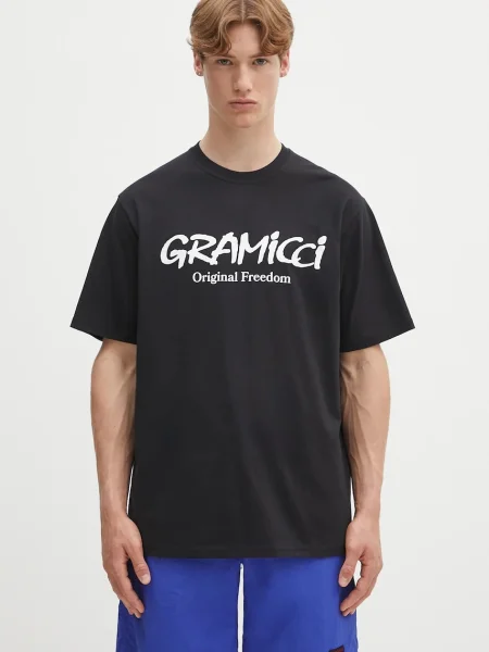 Gramicci tricou Original Freedom Logo Tee cu imprimeu negru