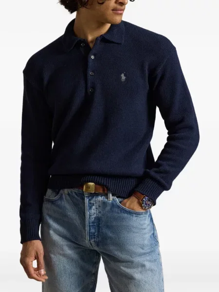 Gulerat șosete Polo Ralph Lauren de lână cu dungi negru