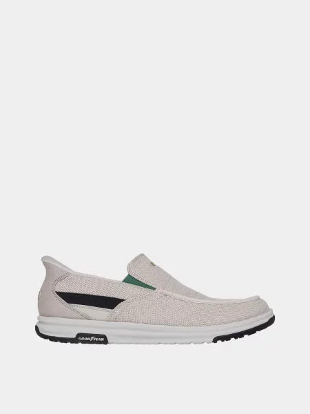 Мокасини Skechers текстиль/штучна шкіра бежевий