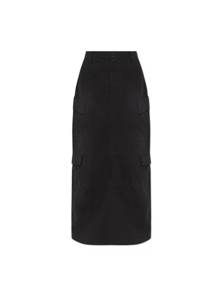 Lniana spódnica Balenciaga czarna