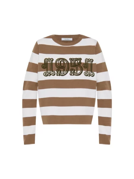 Sweter Max Mara brązowy