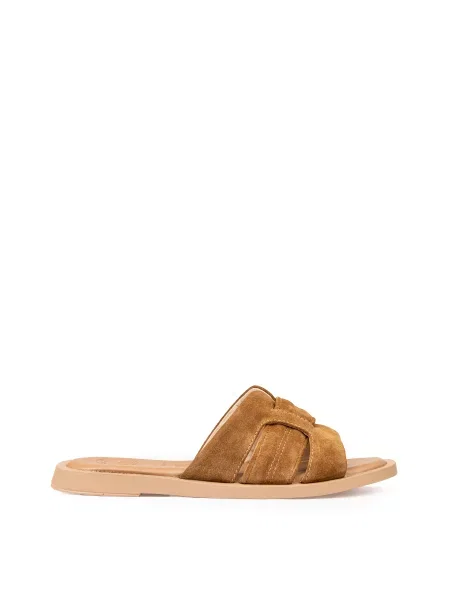 Замшеві Шльопанці Alex Bell коричневий