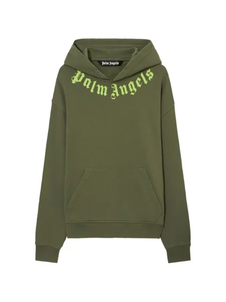 Hanorac cu glugă Palm Angels cu autograf verde