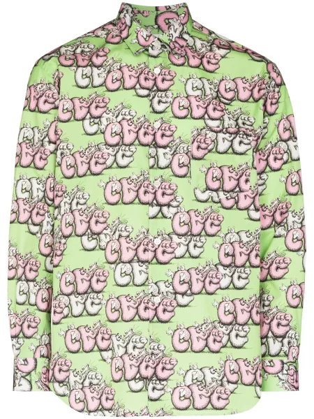 Cămașă Comme Des Garçons Shirt cu imagine verde