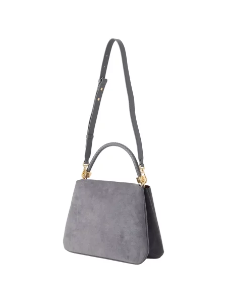 Semišová crossbody kabelka Coccinelle sivá