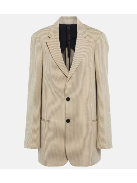 Marynarka Petar Petrov w paski beżowa