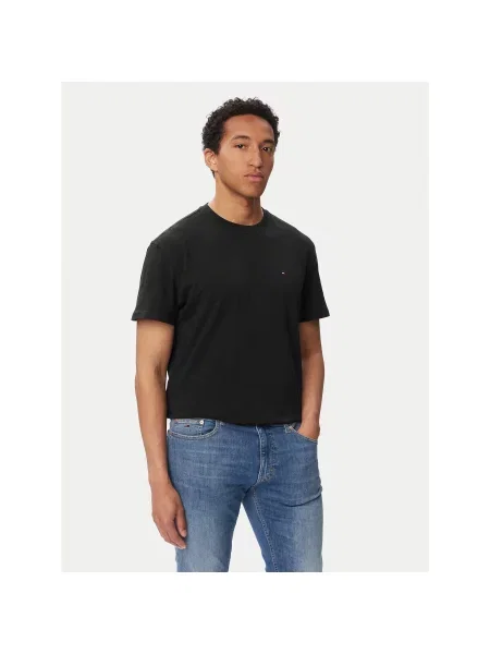Tommy Jeans Póló Tjm Reg Sflag Ss Tee Ext Regular Fit fekete